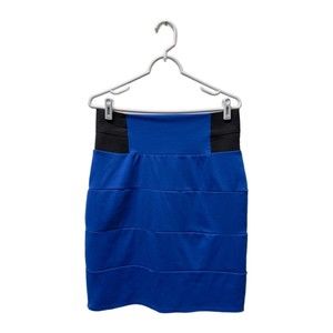 Jason Maxwell Blue Mini Skirt, XL, Pre-owned